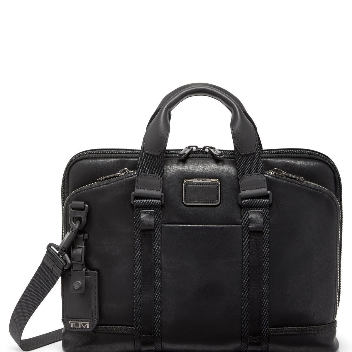 TUMI Alpha Bravo Academy Brief Black Leather